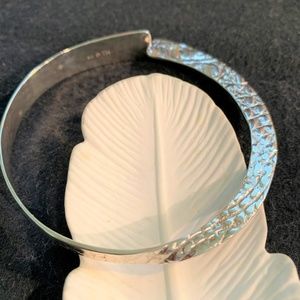 Silpada Rattlesnake Bangle .925 Sterling Silver